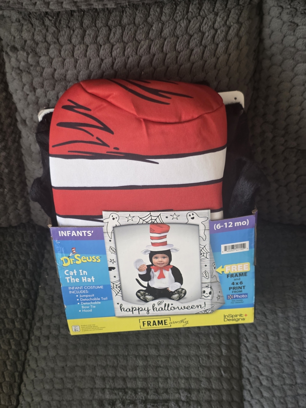 Dr. Seuss Cat in the Hat Infant Costume - Red, White, Black